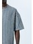 %100 Pamuk Oversıze Şort T-Shirt Takım Indigo 4