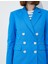Kruvaze Düğmeli Keten Karışımlı Blazer Ceket 5