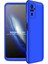 - Xiaomi Redmi Note 10 - Kılıf Parmak izi Yapmayan 3 Parça Ays Kapak - Mavi 1