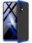 - Samsung Galaxy A72 - Kılıf Parmak izi Yapmayan 3 Parça Ays Kapak - Siyah-Mavi 1