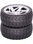 4 Adet Uzaktan Kumanda Lastiği 1/10 Uzaktan Kumanda Araba Off-Road Araç Tırmanma Araba Dış Lastik Metal Tekerlek Aksesuarları 62MM (Yurt Dışından) 5