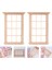 2 Adet Mini Mobilya Bebek Evi Minyatür Pencere Çerçevesi Modeli Dekorasyon Windows Mobilya Oyuncak (Yurt Dışından) 2