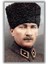 Temperli Gerçek Cam Tablo Portre Kalpaklı Atatürk Fotoğrafı 2