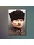Tekli Dikey Kanvas Duvar Tablosu Kalpaklı Atatürk Portresi 3