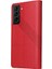Samsung Galaxy S22 Üç Kart Yuvaları Premium Deri Için Flip Case (Yurt Dışından) 5