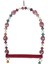 Boncuklu ve Tünekli Kuş Salıncağı 10 Cm-14 cm Bordo 1