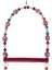 Boncuklu ve Tünekli Kuş Salıncağı 10 Cm-14 cm Bordo 3