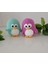 2'li Amigurumi Penguen Oyuncaklar (Mor ve Mint Yeşil) 1
