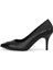Hakiki Deri Stiletto Siyah Topuklu Ayakkabı - 7,5 Cm İnce Topuk Sivri Burun - El İşçiliği Premium Yumuşak Deri GRS009-SH 1