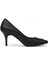 Hakiki Deri Stiletto Siyah Topuklu Ayakkabı - 7,5 Cm İnce Topuk Sivri Burun - El İşçiliği Premium Yumuşak Deri GRS009-SH 2
