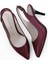 Hakiki Deri Stiletto Sandalet Topuklu Ayakkabı Bordo - 7,5 Cm İnce Topuk Sivri Burun - El İşçiliği Premium Deri GRS048-BD 3