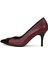Hakiki Deri Stiletto Bordo Topuklu Ayakkabı - 7,5 Cm İnce Topuk Sivri Burun - El İşçiliği Premium Yumuşak Deri GRS009-BD 1