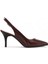Hakiki Deri Stiletto Sandalet Topuklu Ayakkabı Bordo RUGAN - 7,5 Cm İnce Topuk Sivri Burun - El İşçiliği Premium Deri GRS049-BD 2