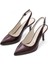 Hakiki Deri Stiletto Sandalet Topuklu Ayakkabı Bordo RUGAN - 7,5 Cm İnce Topuk Sivri Burun - El İşçiliği Premium Deri GRS049-BD 5