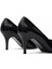 Hakiki Deri Stiletto Topuklu Ayakkabı Siyag Rugan - 7,5 Cm İnce Topuk Sivri Burun - El İşçiliği Premium RUGAN Deri GRS044-SH 5