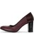 Hakiki Deri Stiletto Bordo Topuklu Ayakkabı - 7,5 Cm İnce Topuk Sivri Burun - El İşçiliği Premium Yumuşak Deri GRS009-BD 1