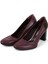Hakiki Deri Stiletto Bordo Topuklu Ayakkabı - 7,5 Cm İnce Topuk Sivri Burun - El İşçiliği Premium Yumuşak Deri GRS009-BD 3