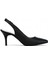 Hakiki Deri Stiletto Sandalet Topuklu Ayakkabı SİYAH - 7,5 Cm İnce Topuk Sivri Burun - El İşçiliği Premium Deri GRS048-SH 2