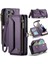 Iphone 14 Için Crossbody Durumda Pro Kart Tutucu Kılıf Cüzdan Fermuar Faturaları Yuvası (Yurt Dışından) 1
