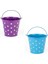 2 Pcs Vıp Decoratıve Blue Purple Pail 2 Adet Saplı Metal Kova Puantiyeli Kova Mor Kova Mavi Kova 1