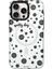 iPhone 15 Pro Uyumlu Kılıf Magsafe Özellikli Polka Dot Desenli Youngkit Spots Serisi Kapak Beyaz 1