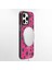 iPhone 13 Pro Uyumlu Kılıf Magsafe Özellikli Polka Dot Desenli Youngkit Spots Serisi Kapak Pembe 4