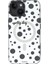 iPhone 15 Uyumlu Kılıf Magsafe Şarj Özellikli Polka Dot Desenli Youngkit Spots Serisi Kapak Beyaz 2