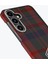 Galaxy S24 Plus Uyumlu Kılıf Ekose Desenli Youngkit Gezhi Serisi Kapak Kırmızı 4