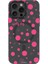 iPhone 13 Pro Max Uyumlu Kılıf Magsafe Özellikli Polka Dot Desenli Youngkit Spots Serisi Kapak Gri 1