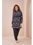 Puantiye Desen Tesettür Mayo Kısa Siyah 5