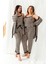 Sabahlıklı Dantel Detaylı Büyük Beden Pegasus Kadın Pijama Takımı-Çeyizlik Takım 4