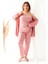 Sabahlıklı Dantel Detaylı Büyük Beden Pegasus Kadın Pijama Takımı-Çeyizlik Takım 1