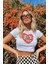 Kalpli Powerpuff Girls Beyaz Crop Bluz 1