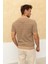 Çizgili Polo Yaka T-Shirt Taş 5