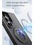 Samsung Galaxy S24 ile Uyumlu Kılıf 360° Dönen Magstand Kılıf Yüzüklü Parmak Geçmeli Stand Olabilen 2mm Çıkıntı Kamera Koruma Magsafe ile Uyumlu Matte Ring Kapak Black 3