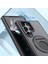 Samsung Galaxy S24 ile Uyumlu Kılıf 360° Dönen Magstand Kılıf Yüzüklü Parmak Geçmeli Stand Olabilen 2mm Çıkıntı Kamera Koruma Magsafe ile Uyumlu Matte Ring Kapak Black 5