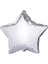 Yıldız Folyo Balon Gümüş Doğum Günü Parti Balonu 24 Inc 1