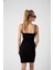 Ayarlanabilir Ince Askılı Bodycon Fitilli Mini Kadın Elbise 5