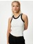 Halter Yaka Atlet Renk Kontrastlı Fitilli Pamuklu Slim Fit 2