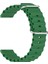 Huawei Watch Fit 2 Uyumlu Ocean Silikon Kordon Pim Çevirici Aparatı ile Birlikte Koyu Yeşil 2