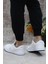 0512 Beyaz Rahat Esnek Sneaker Erkek Spor Ayakkabı 4