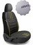 Chevrolet Aveo Sedan 2006-2011 Aracınıza Uyumlu Koltuk Kılıfı Luxe Deri Siyah Sarı 3