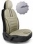 Wolkswagen Jetta Tridline Sedan 2012-2020 Aracınıza Uyumlu Koltuk Kılıfı Luxe Deri Bej Siyah 3