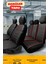 Wolkswagen Jetta Tridline Sedan 2012-2020 Aracınıza Uyumlu Koltuk Kılıfı Luxe Deri Siyah Kırmızı 2