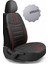 Wolkswagen Jetta Tridline Sedan 2012-2020 Aracınıza Uyumlu Koltuk Kılıfı Luxe Deri Siyah Kırmızı 3