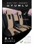 Renault Toros 1989-2000 Aracınıza Uyumlu Koltuk Kılıfı Jakar Deri Bej Siyah 4