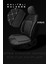 Citroen C4 Hatchback / Confortplus 2011-2015 Aracınıza Uyumlu Koltuk Kılıfı Luxe Serisi Siyah Beyaz 2