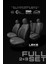 Citroen C4 Hatchback / Confortplus 2011-2015 Aracınıza Uyumlu Koltuk Kılıfı Luxe Serisi Siyah Beyaz 3
