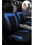 Skoda Rapid Sedan - Hatchback 2012 Aracınıza Uyumlu Koltuk Kılıfı Tay Tüyü Siyah Mavi 1