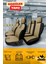Ford Fiesta Hachback 2003-2008 Aracınıza Uyumlu Koltuk Kılıfı Luxe Deri Koyu Bej 2